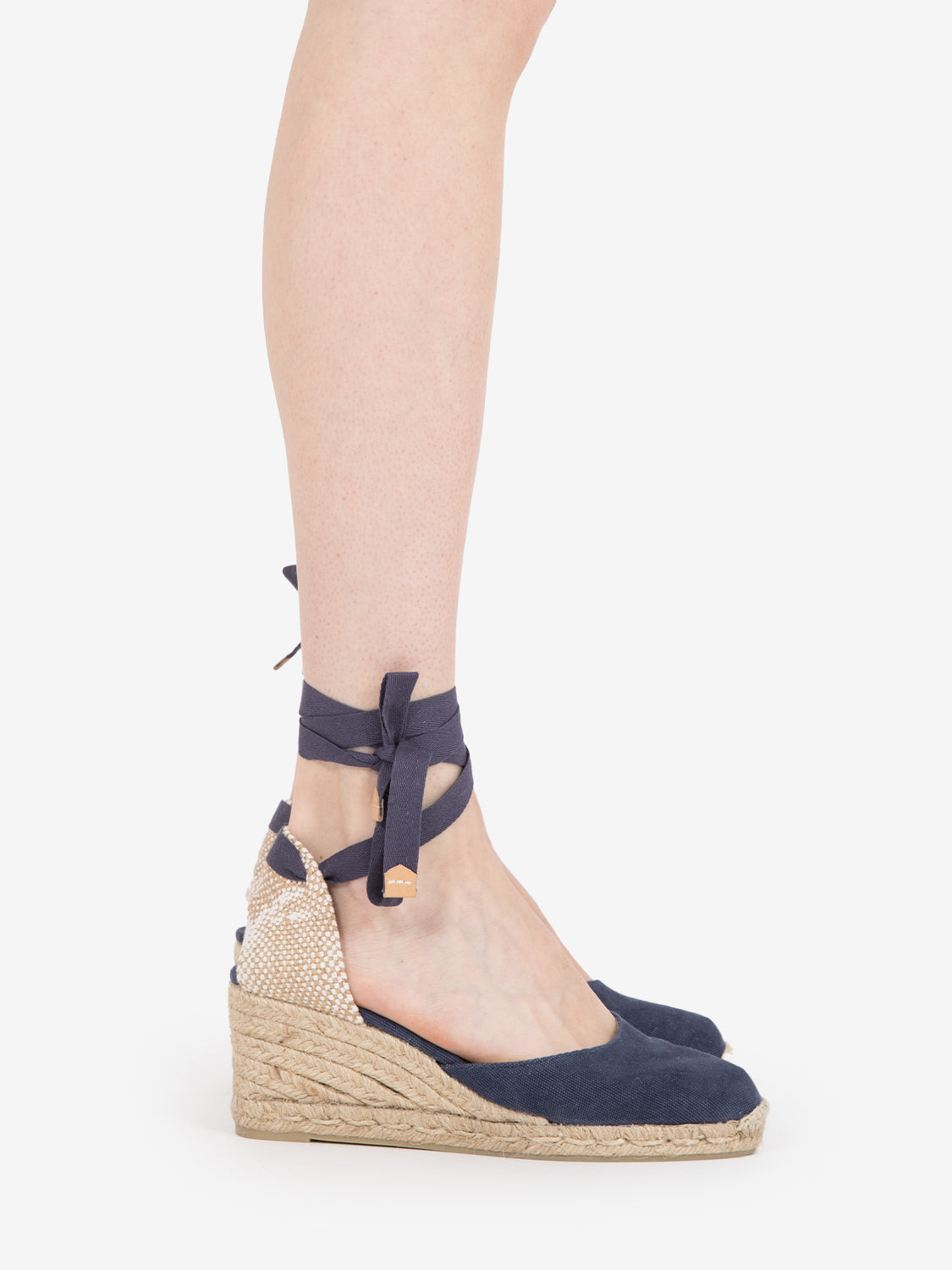 Carina dark blue canvas espadrilles 70mm