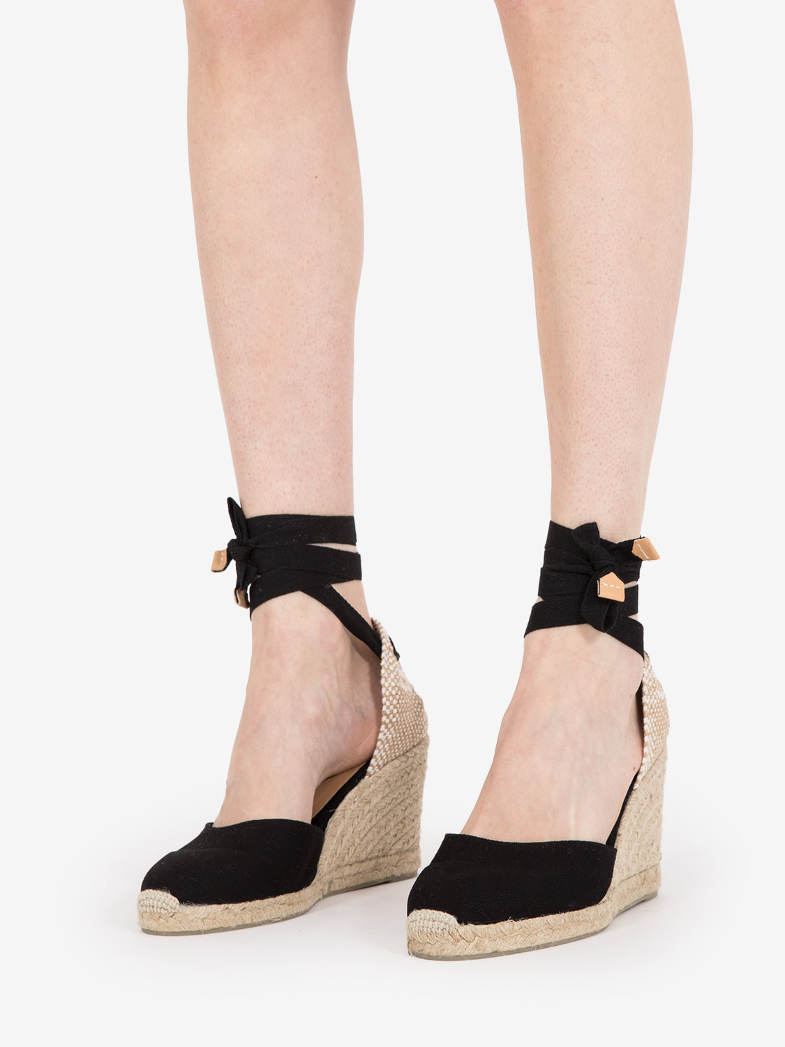 Carina black canvas espadrilles 90mm