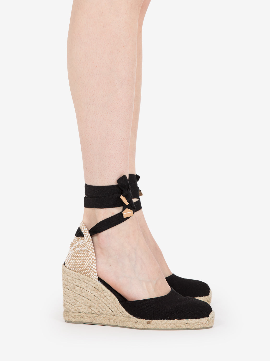 Carina black canvas espadrilles 90mm