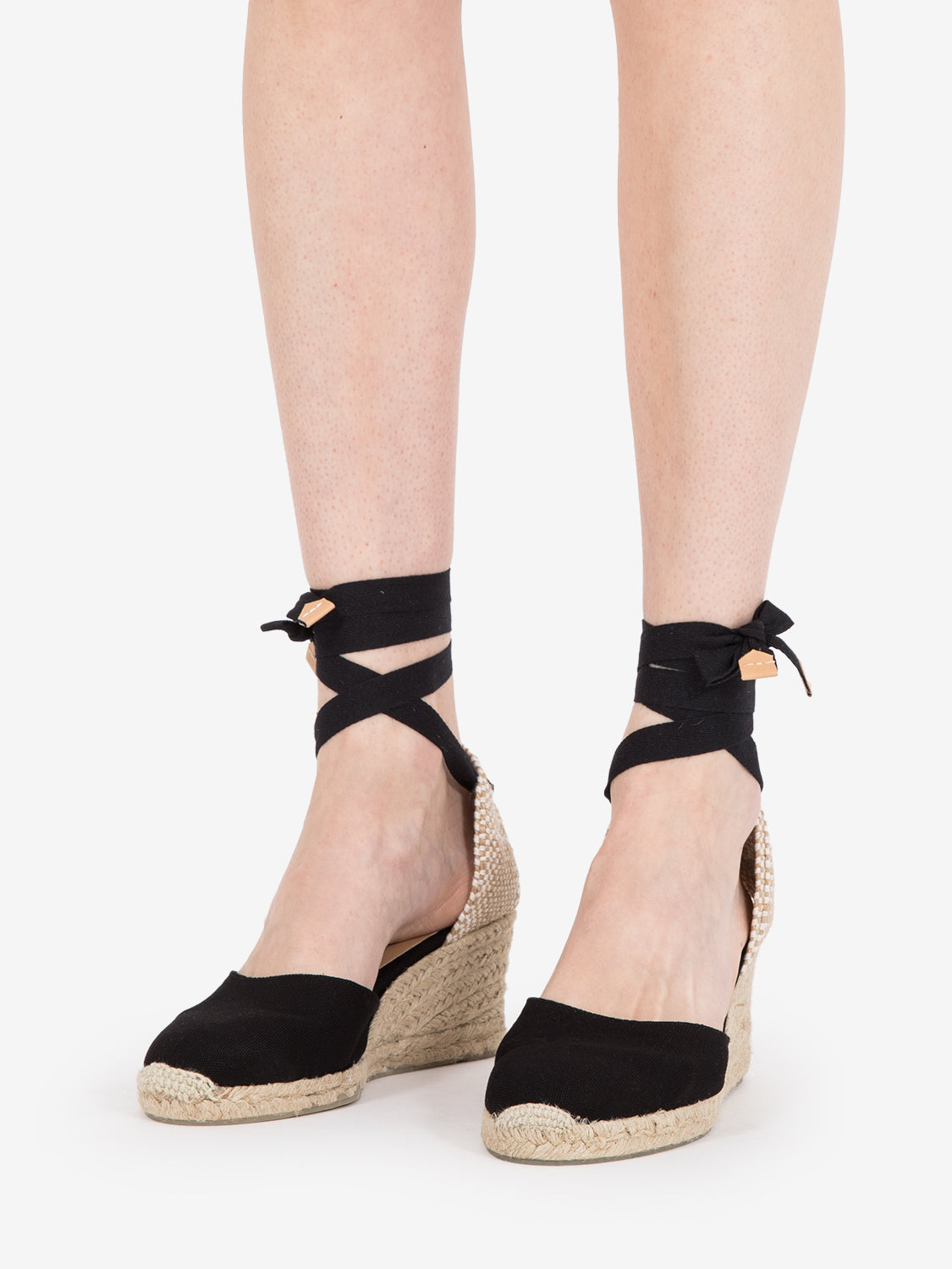Carina black canvas espadrilles 70mm