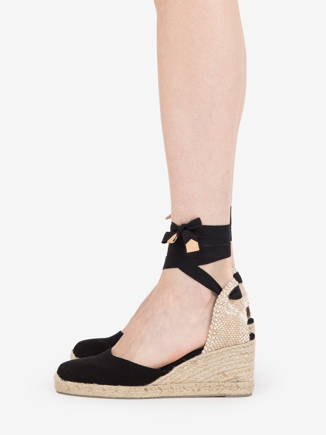 Carina black canvas espadrilles 70mm