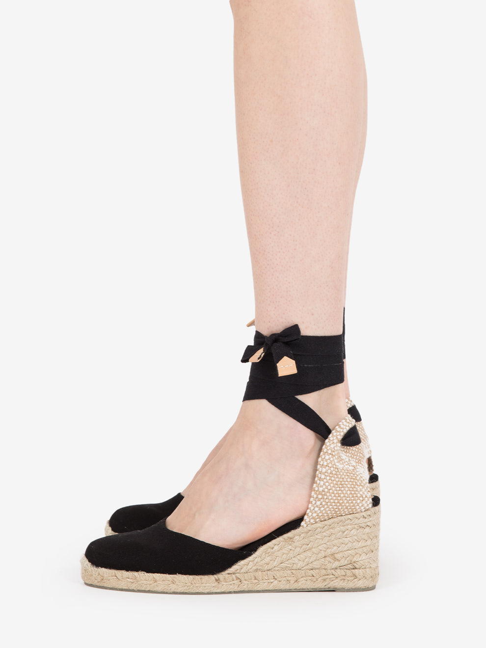 Carina black canvas espadrilles 70mm