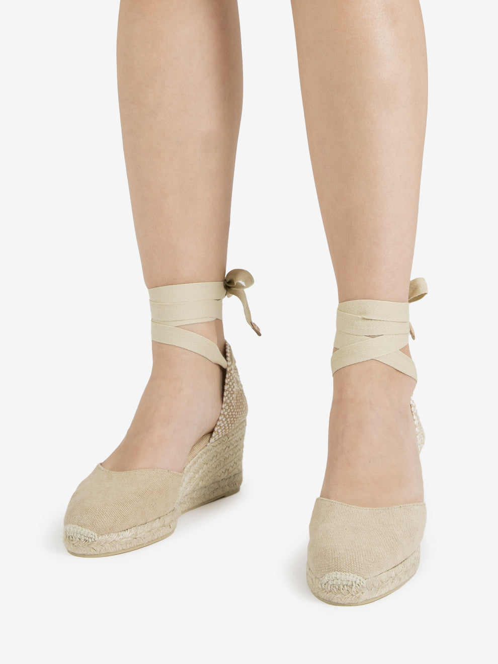 Carina canvas sand 70mm espadrilles