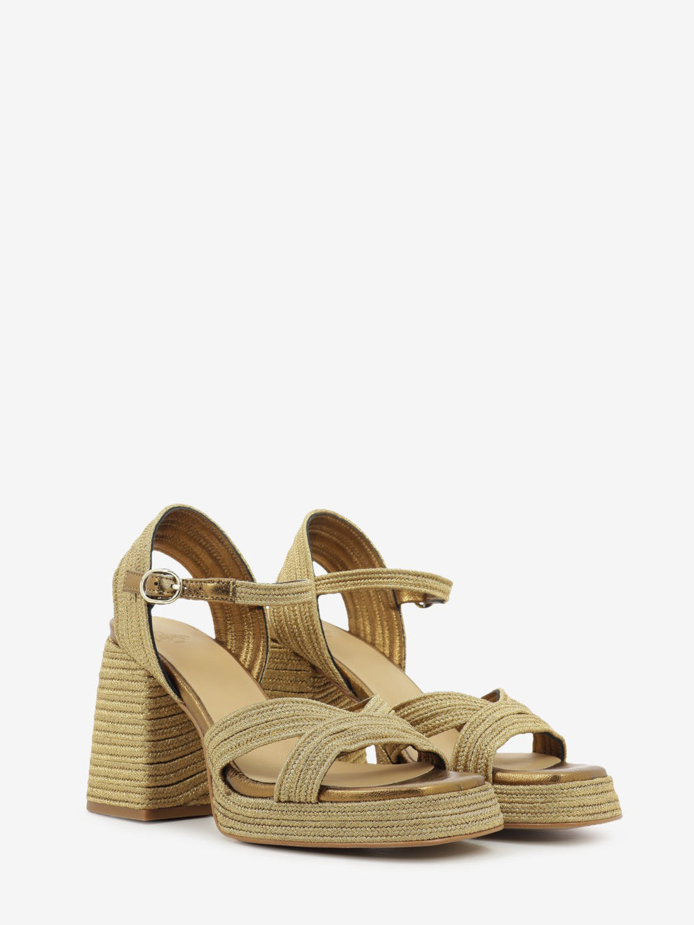 Gold heel sandal