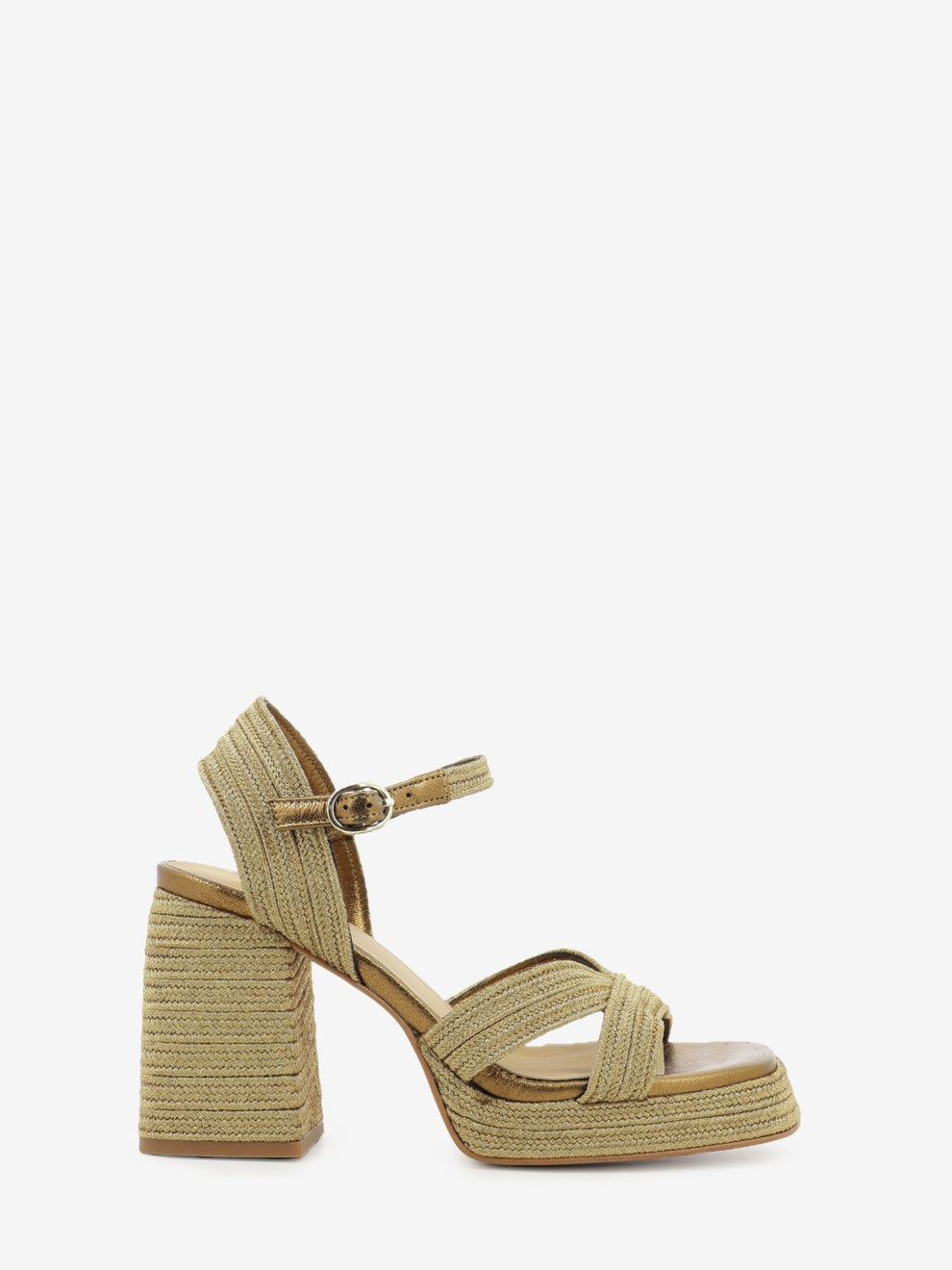 Gold heel sandal