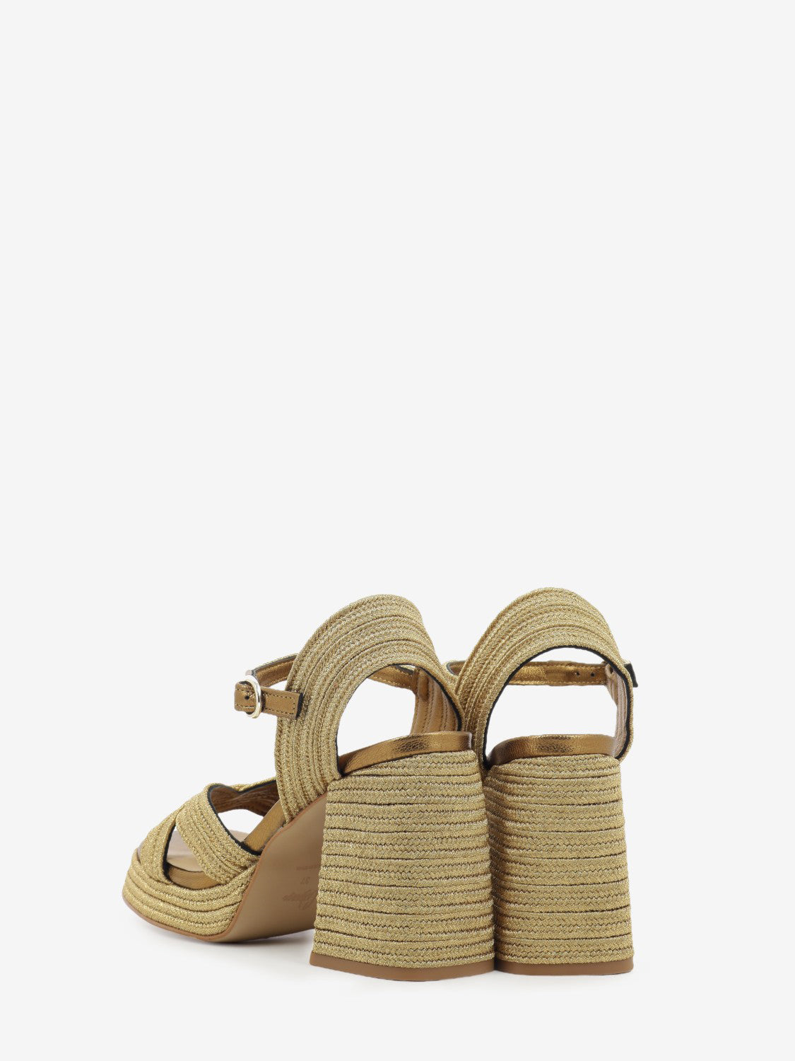 Gold heel sandal