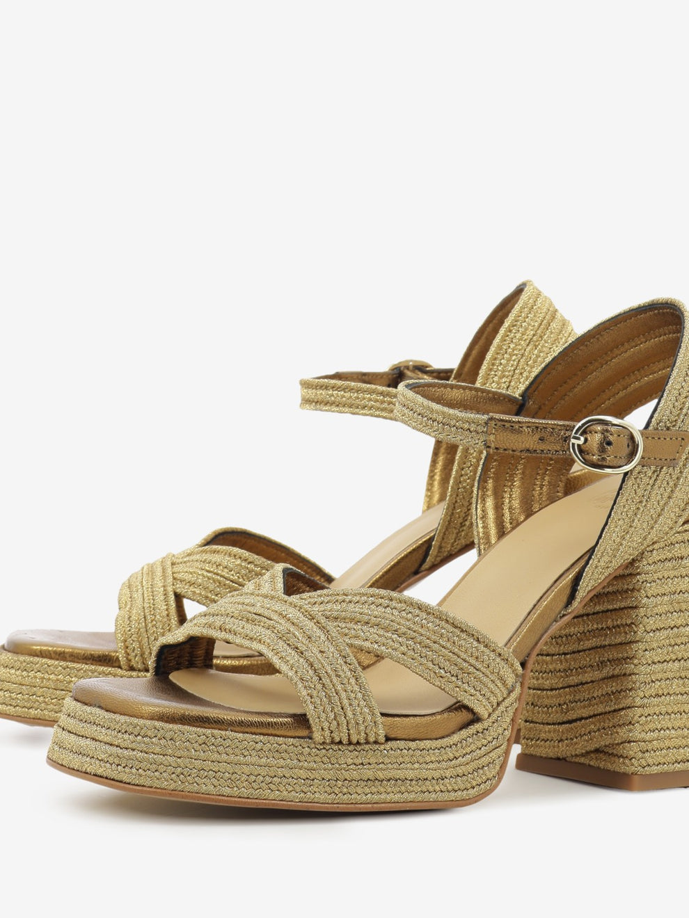 Gold heel sandal