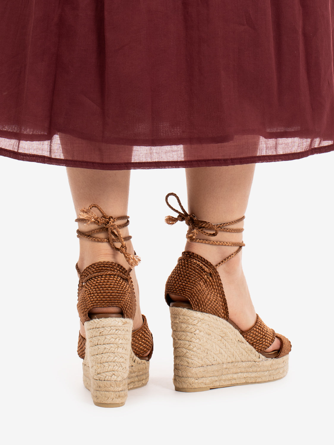 Sandalo con zeppa Becca marrone