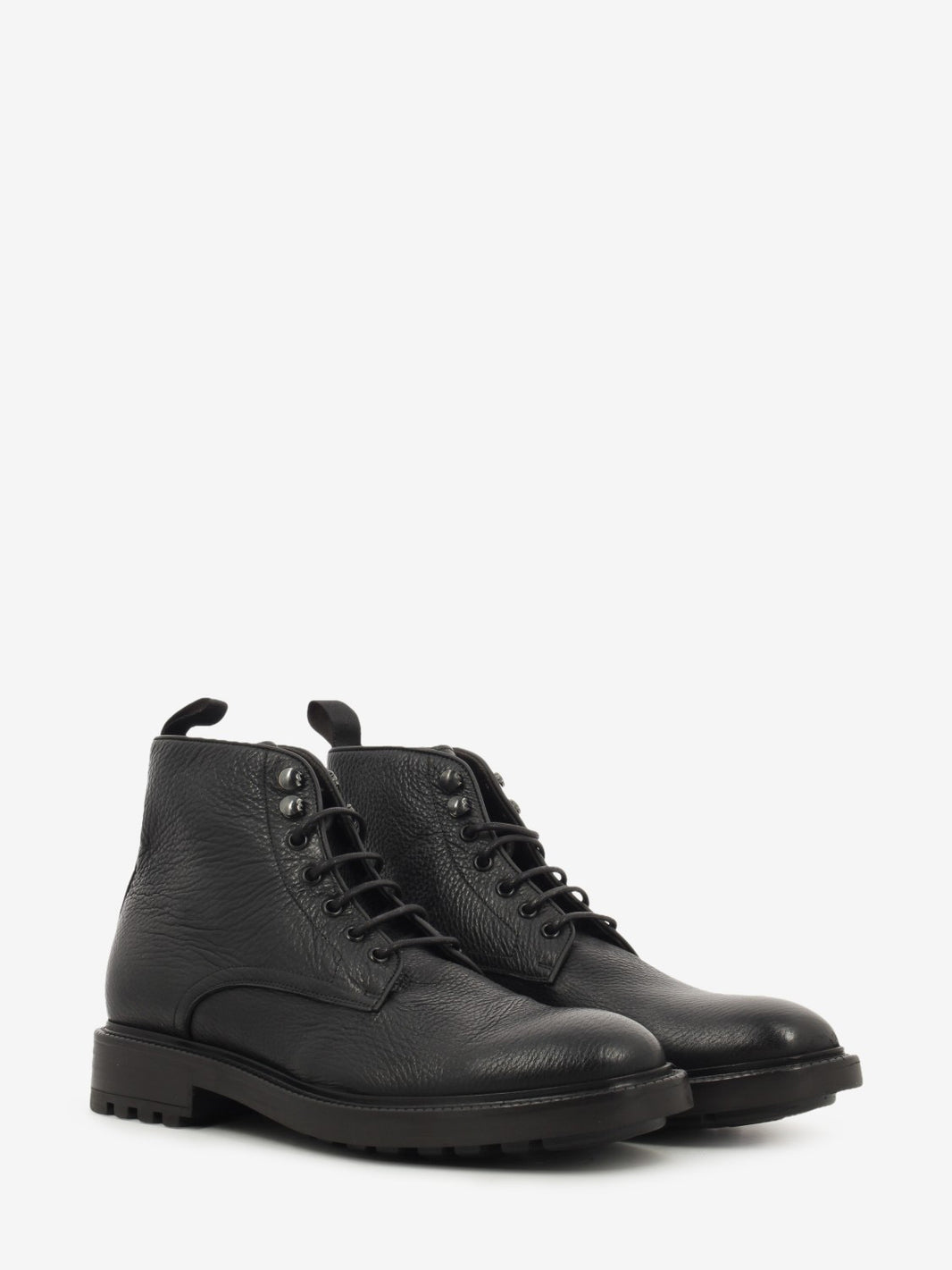 Anfibi in pelle martellata nero