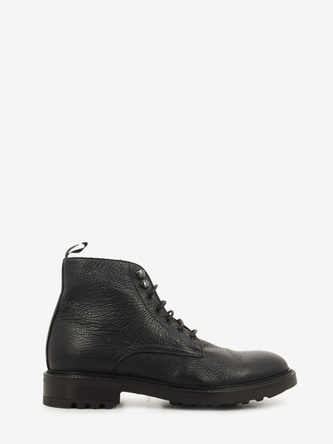 Anfibi in pelle martellata nero