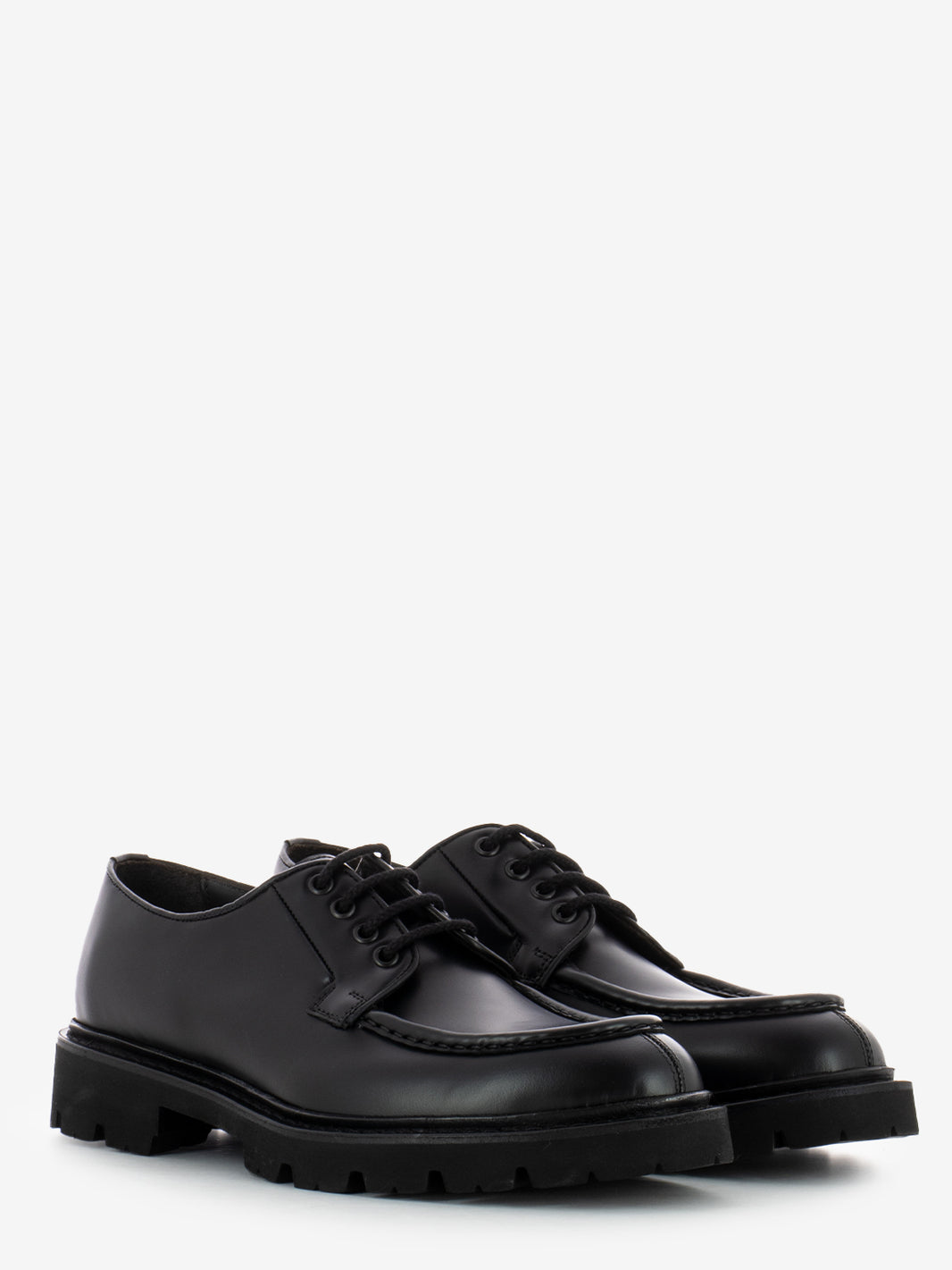 Derby with black tank moc toe