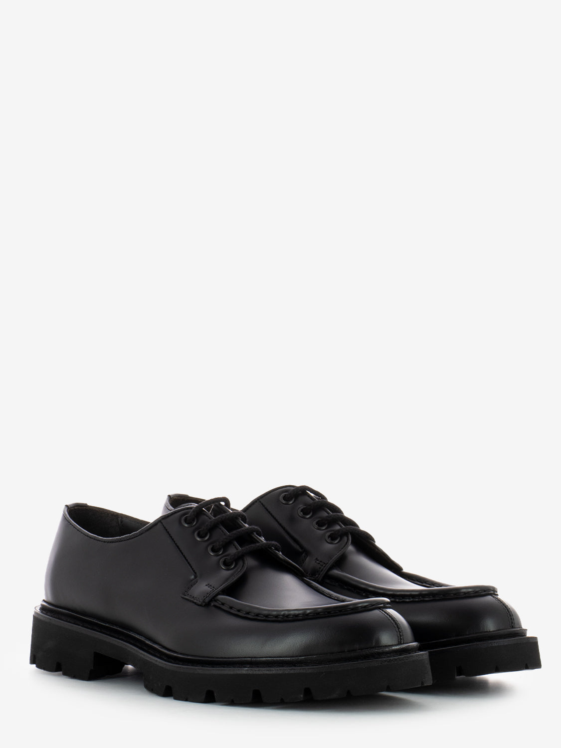 Derby with black tank moc toe