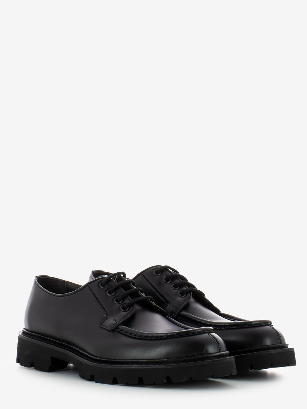 Derby with black tank moc toe