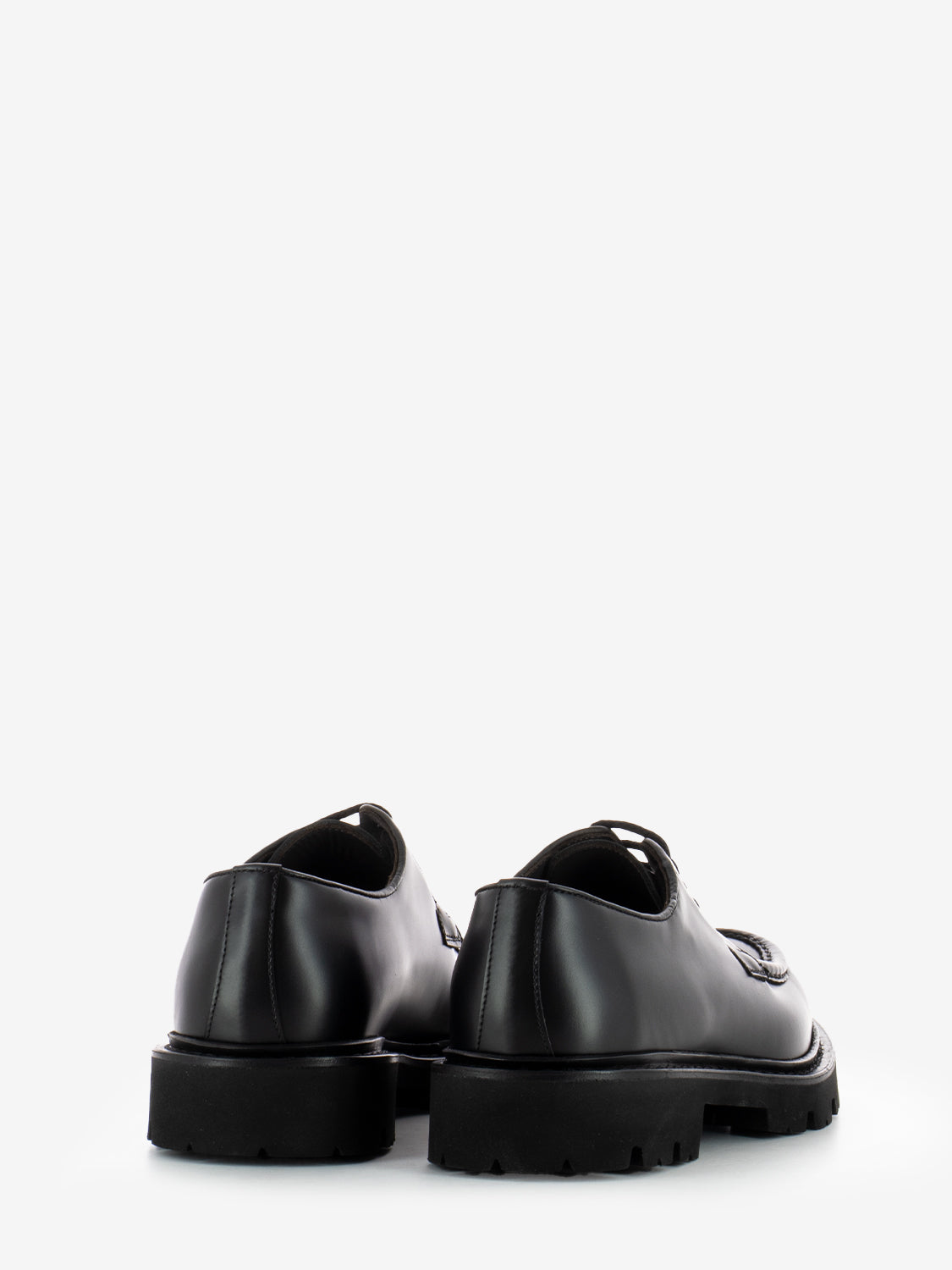 Derby with black tank moc toe