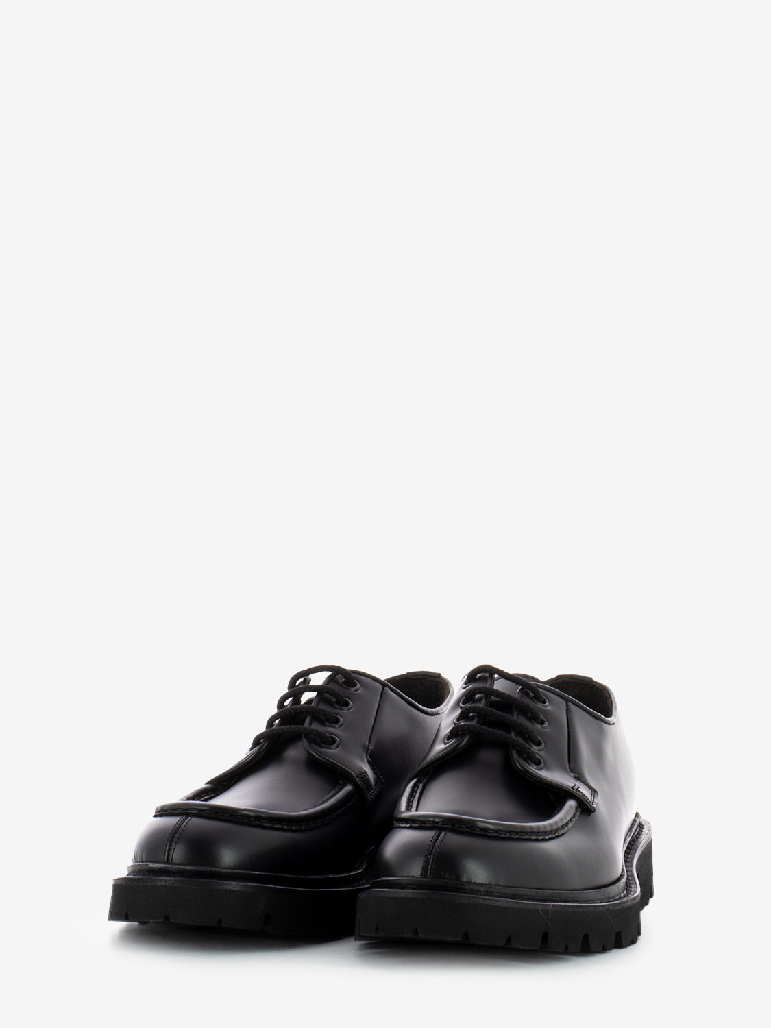 Derby with black tank moc toe