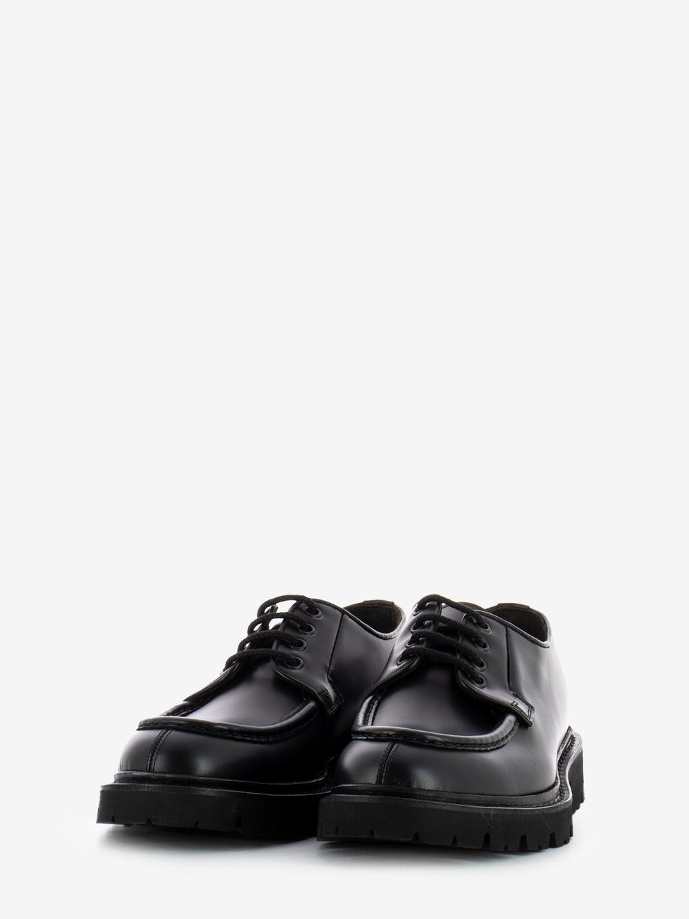 Derby with black tank moc toe
