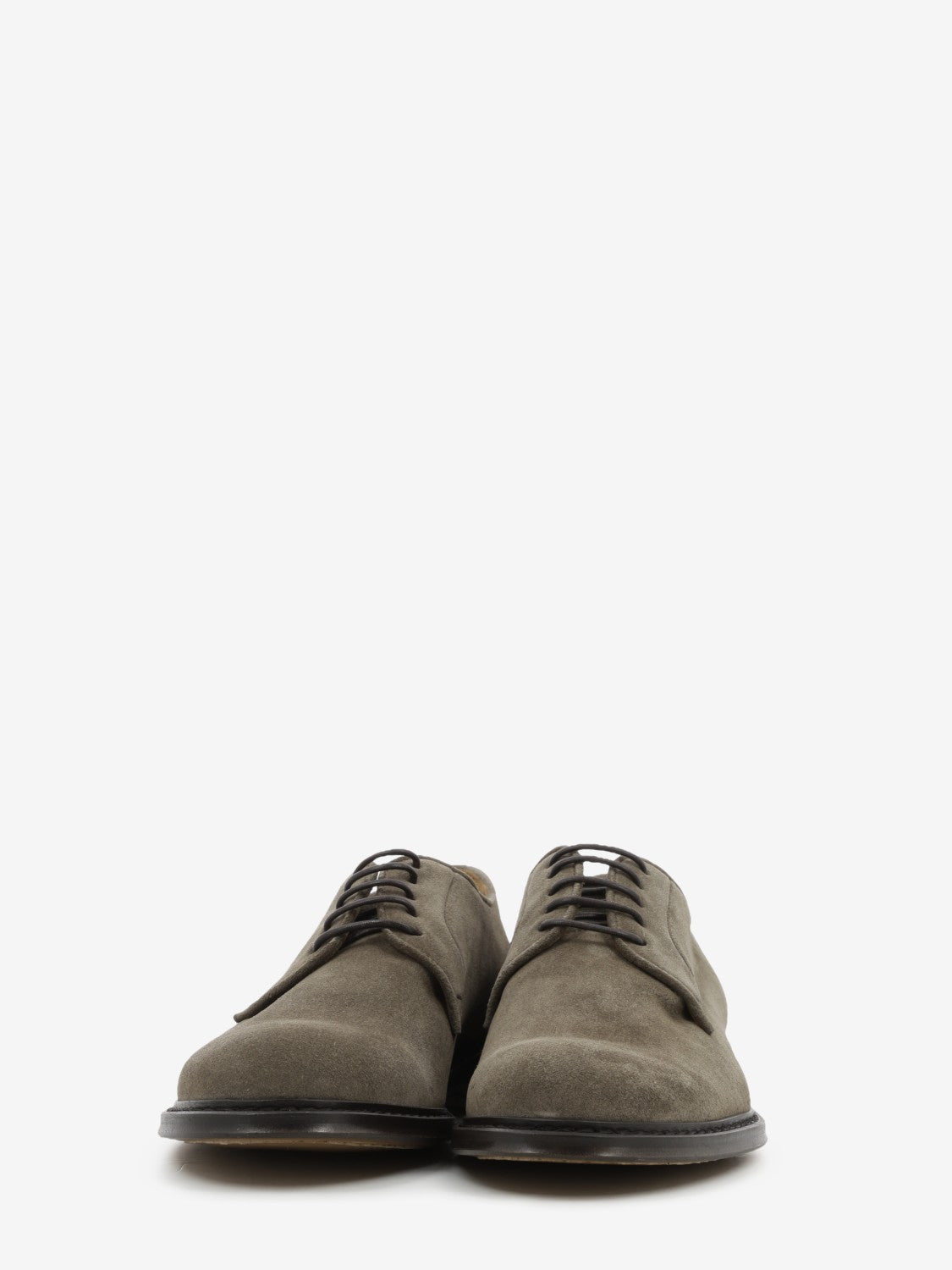 Dark brown suede derby