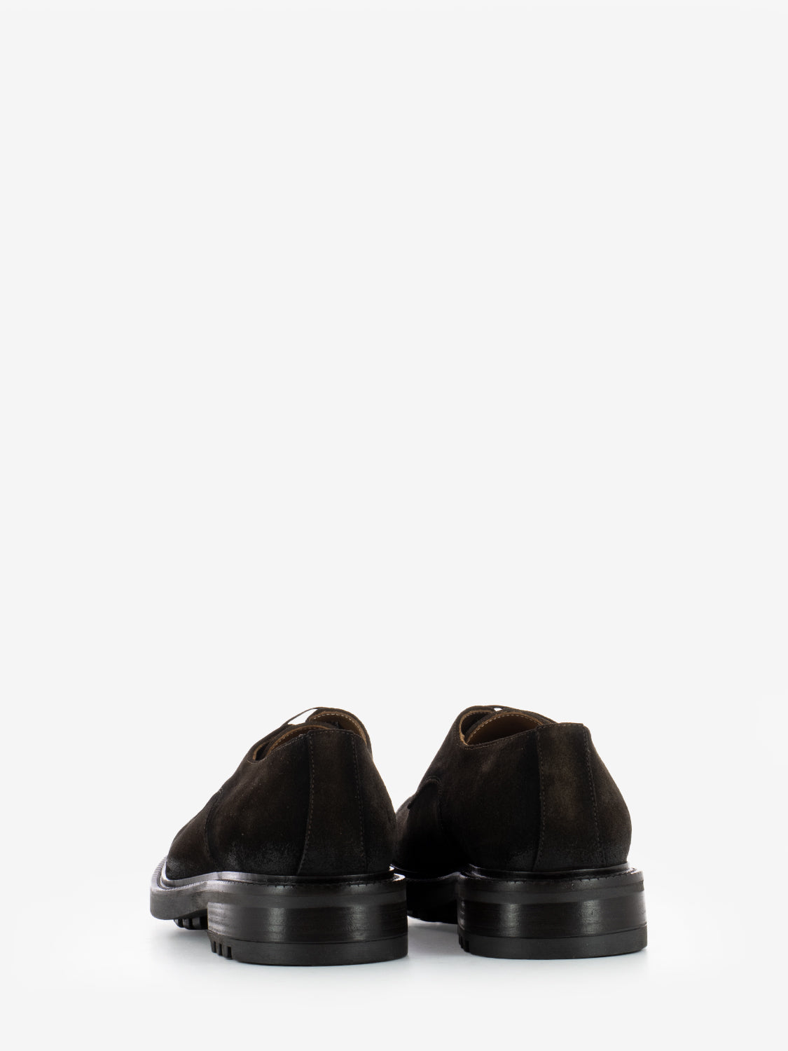 Derby in suede used testa di moro