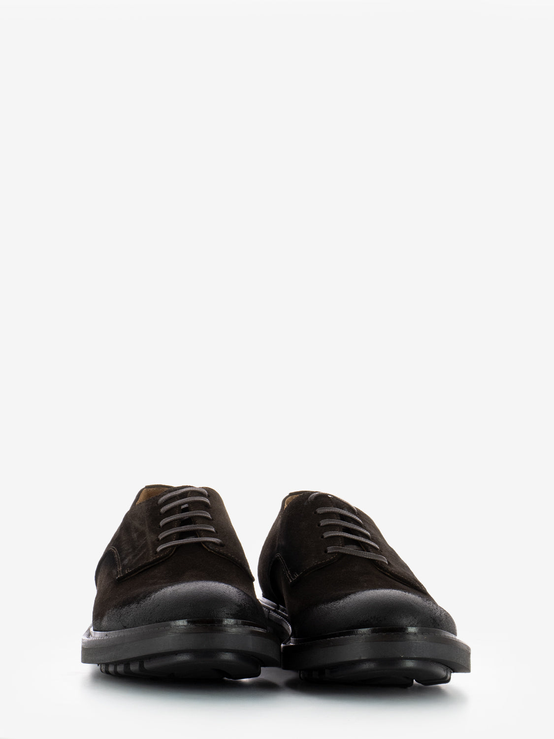 Derby in suede used testa di moro
