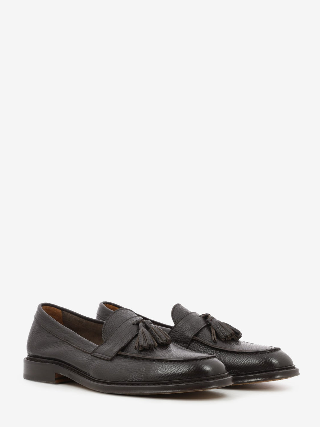Dark brown tassel loafers