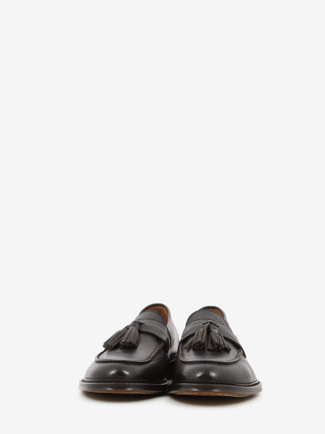 Dark brown tassel loafers