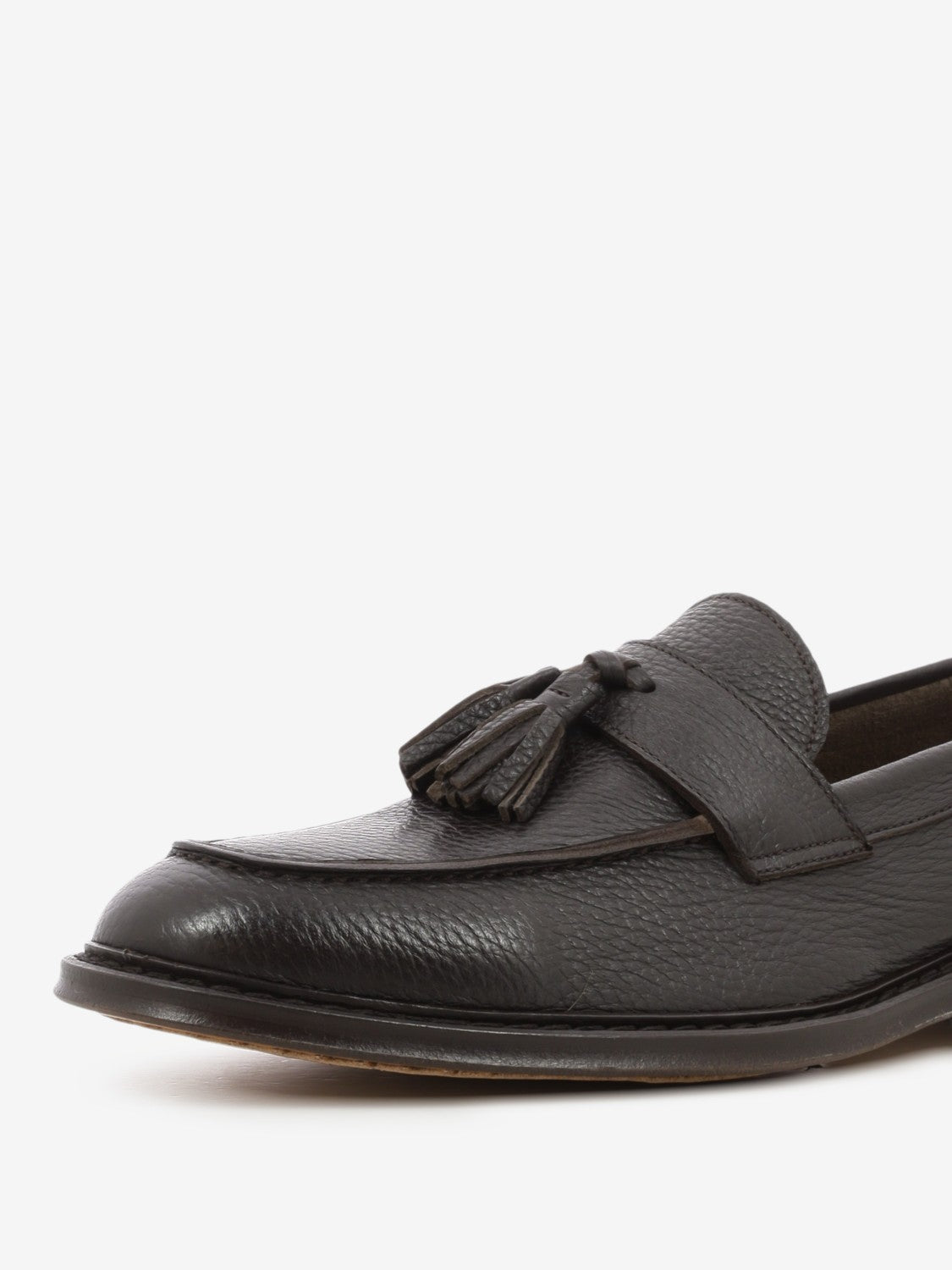 Dark brown tassel loafers