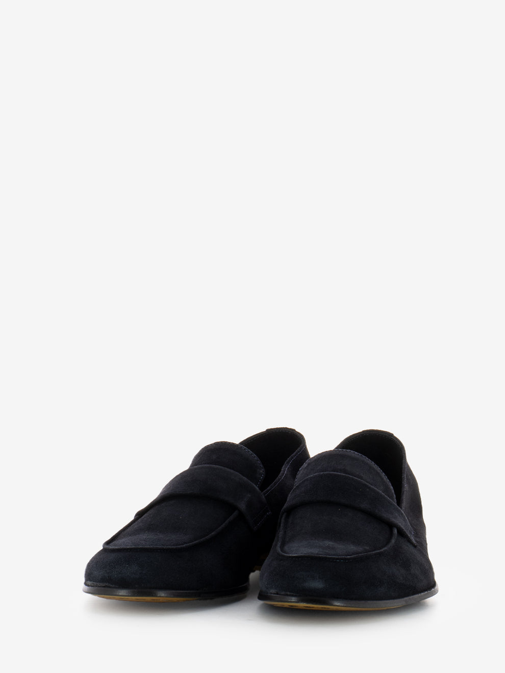 Mocassini in camoscio navy