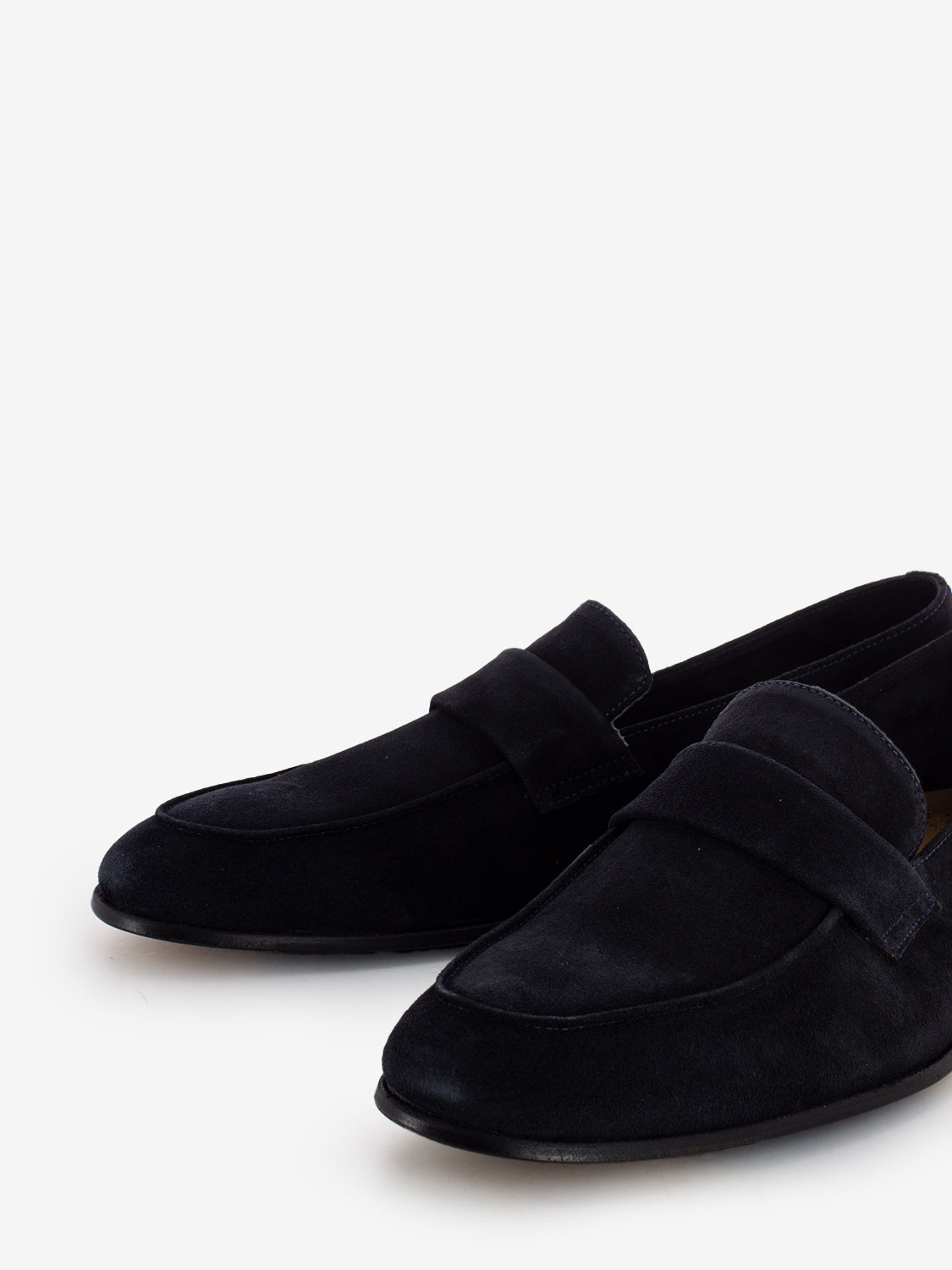 Mocassini in camoscio navy