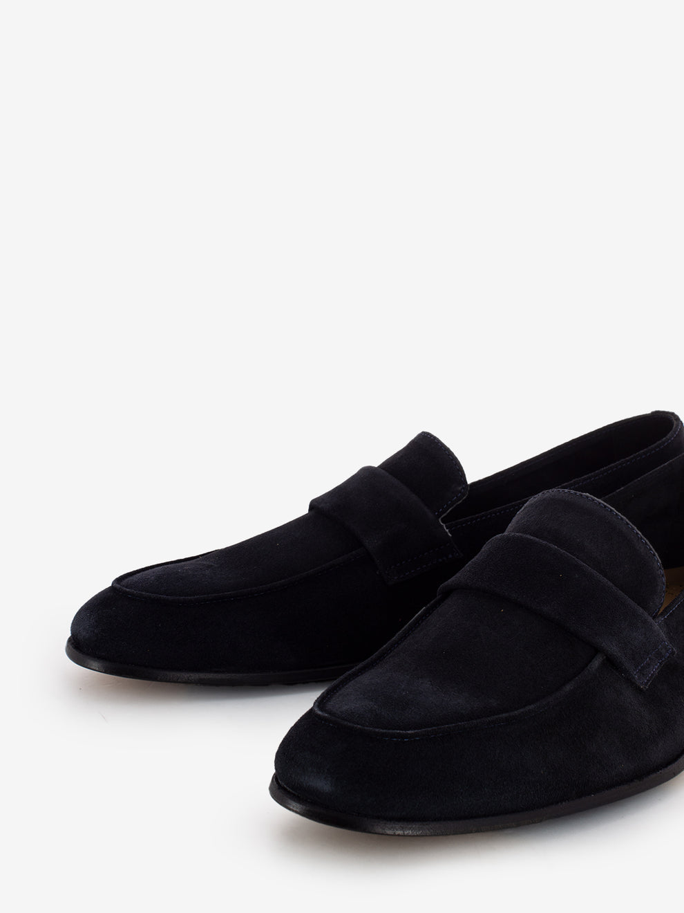 Mocassini in camoscio navy