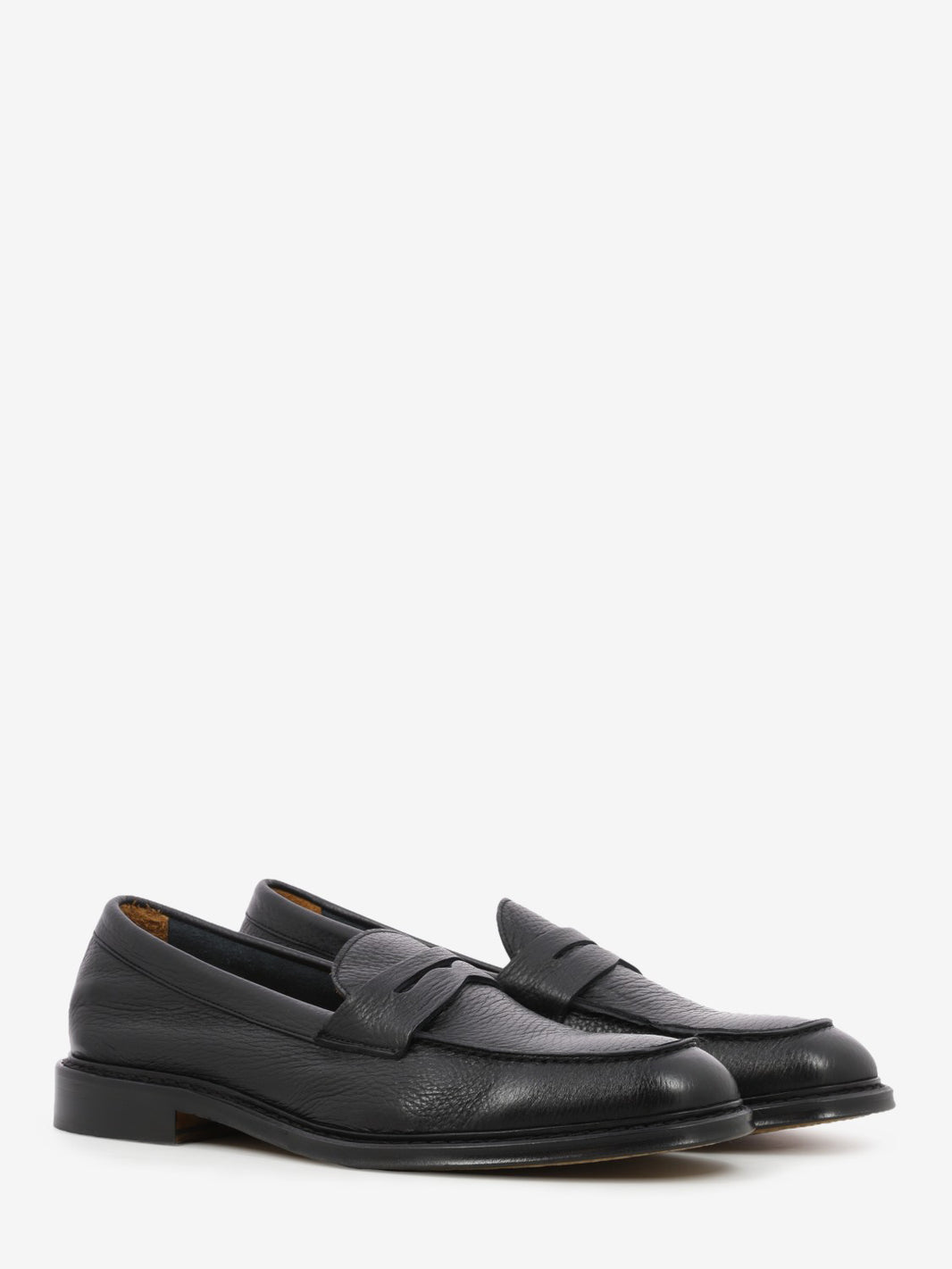 Black deerskin loafers