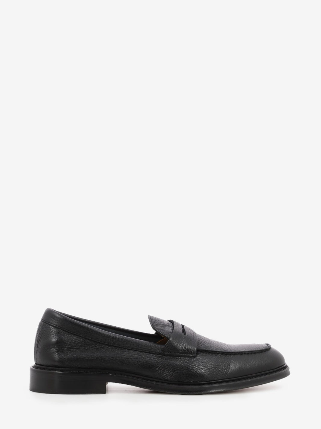 Black deerskin loafers