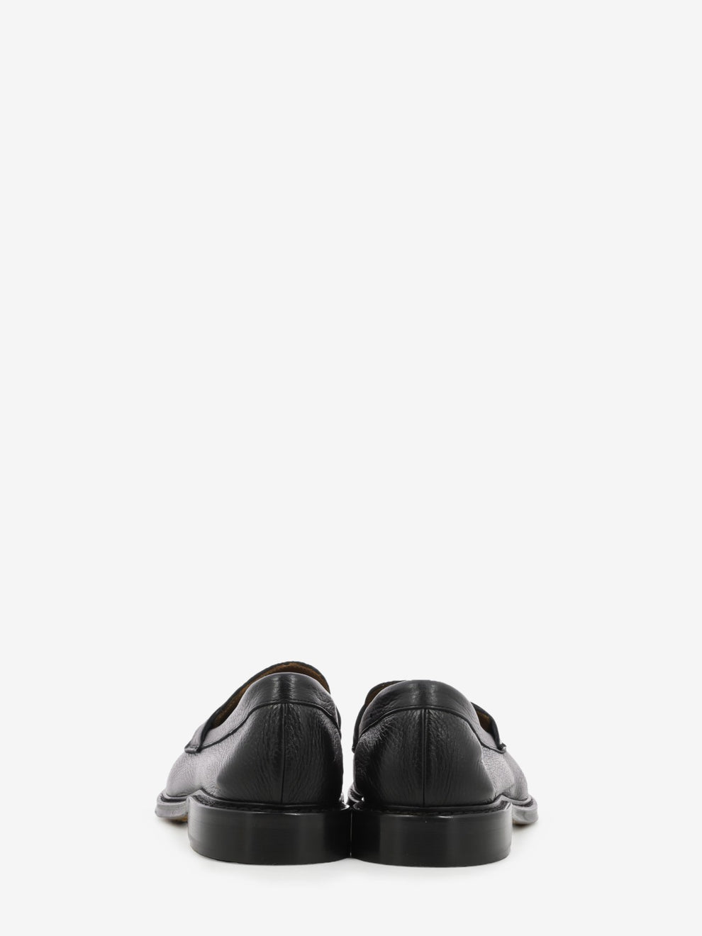 Black deerskin loafers