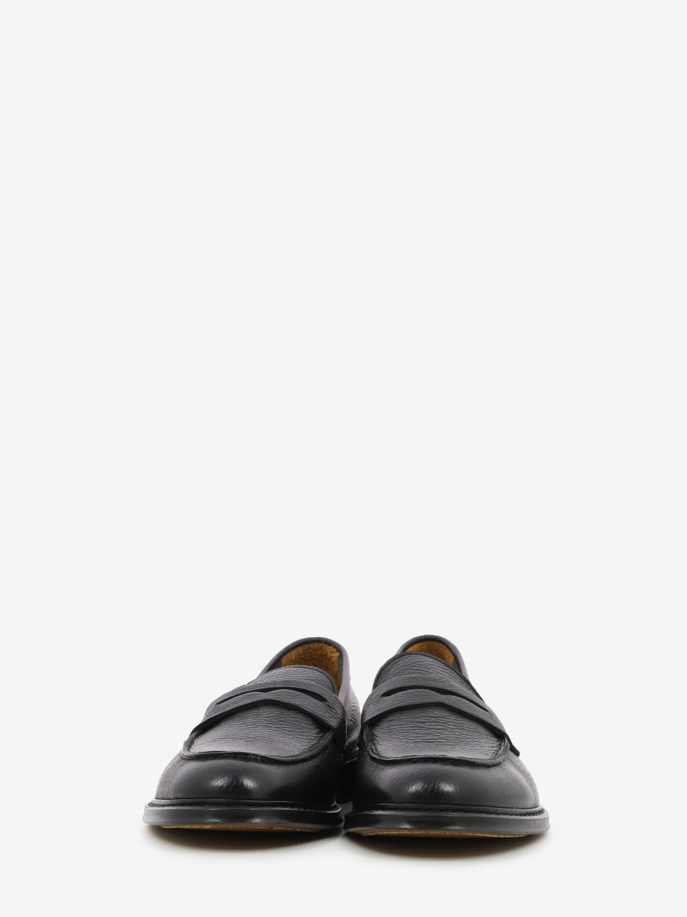 Black deerskin loafers