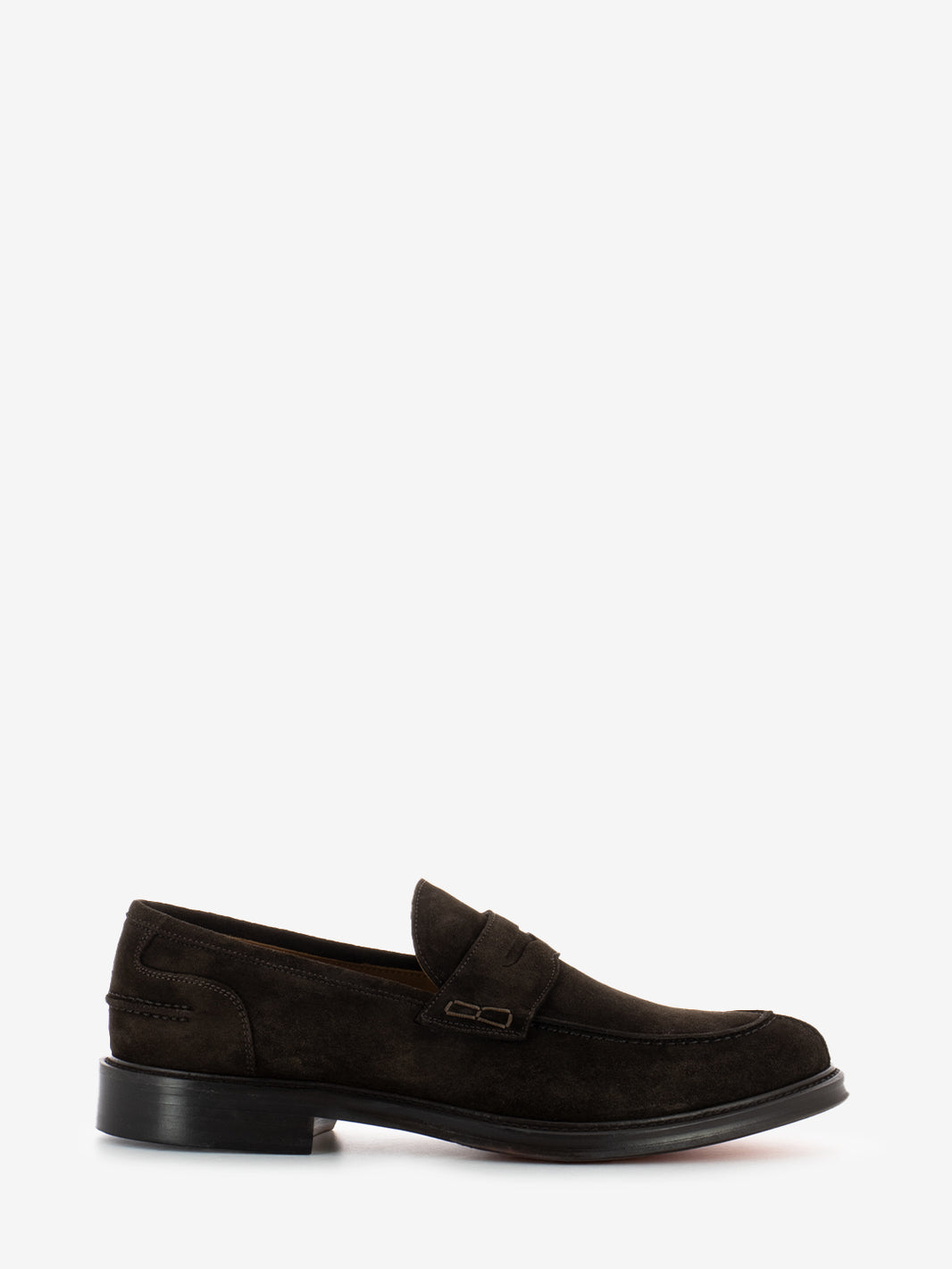 Dark brown suede moccasin