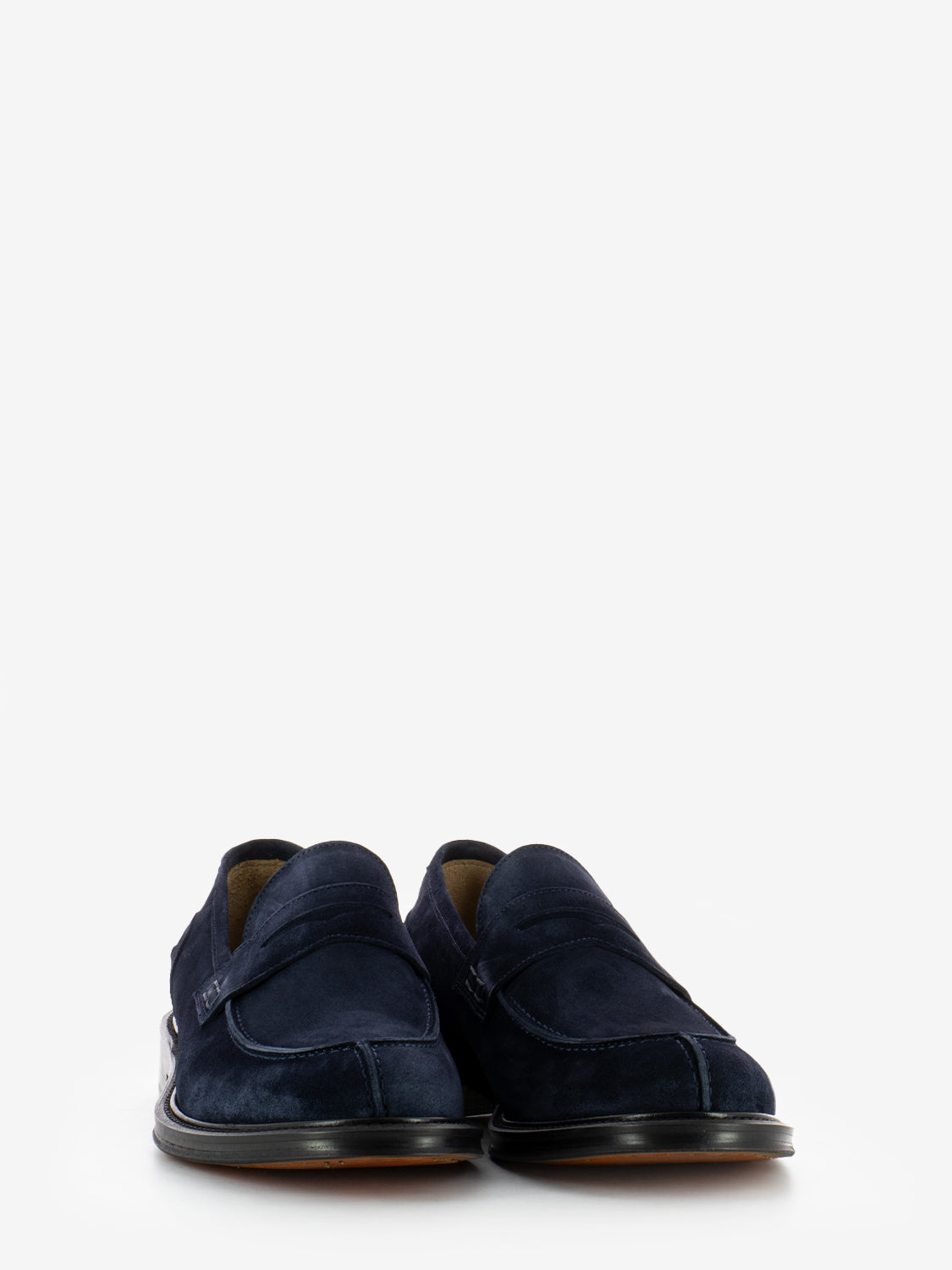 Mocassino penny in camoscio blu