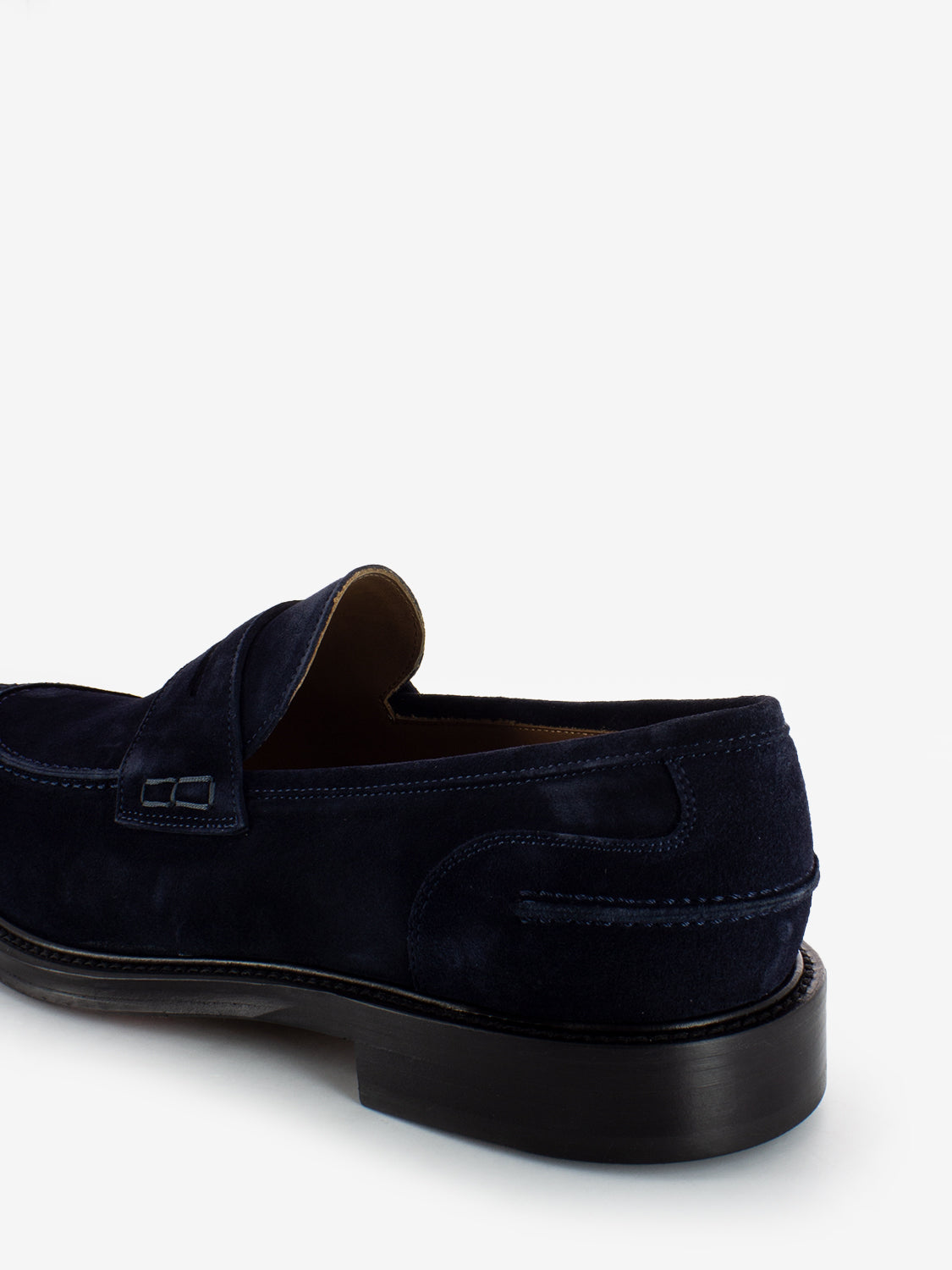 Mocassino penny in camoscio blu