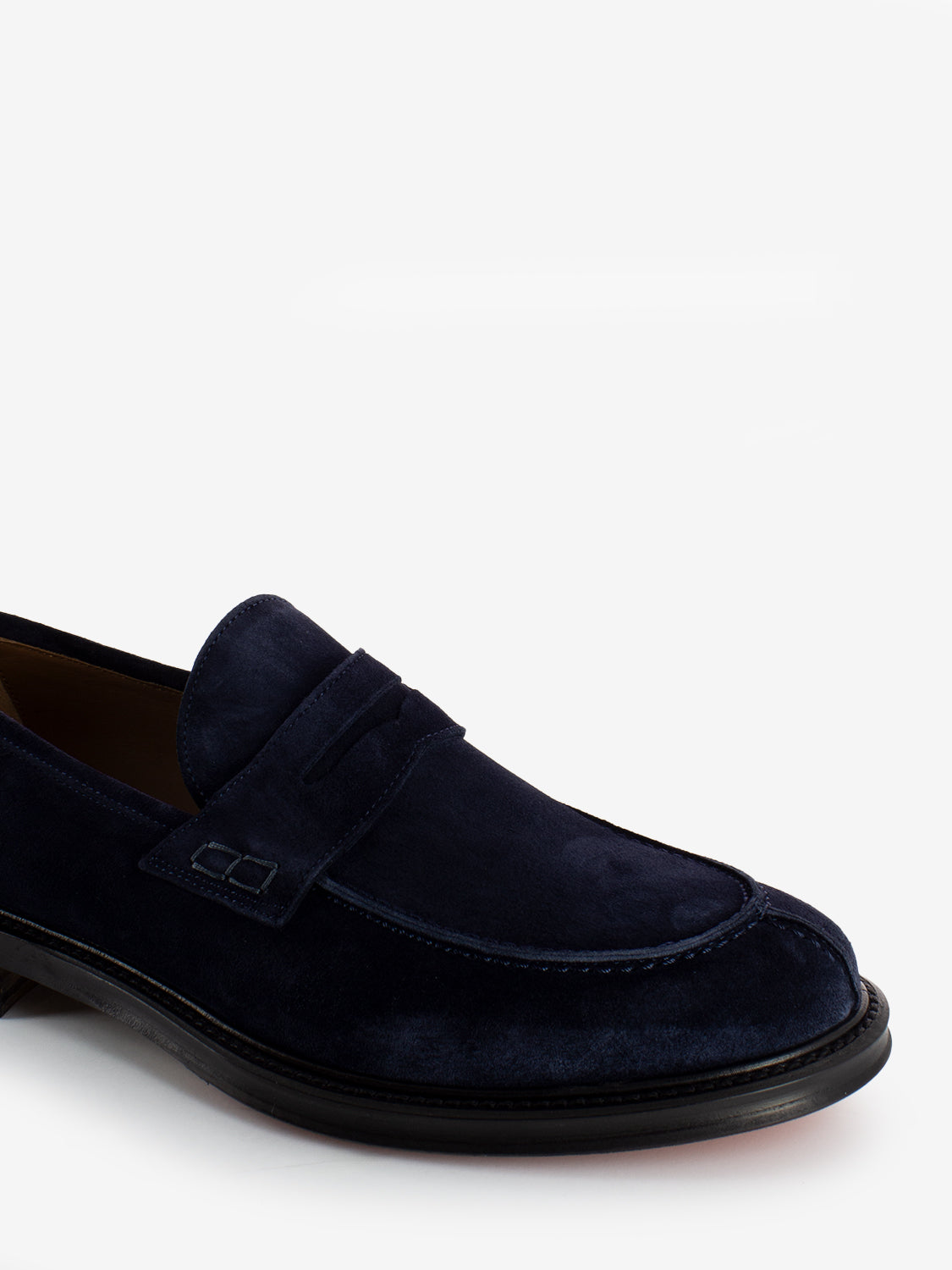Mocassino penny in camoscio blu