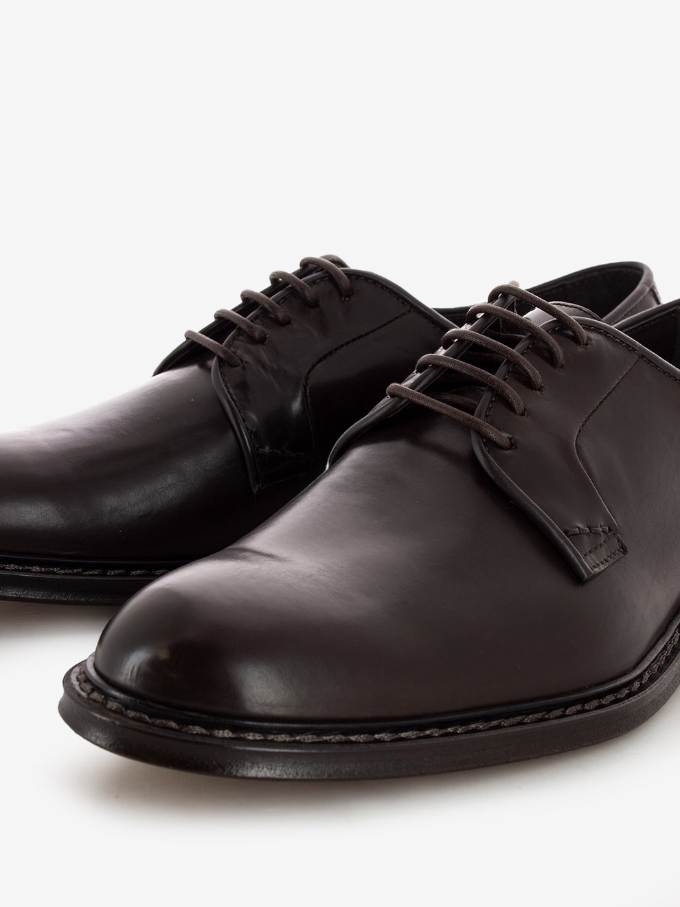 Scarpa derby elegante in pelle testa di moro