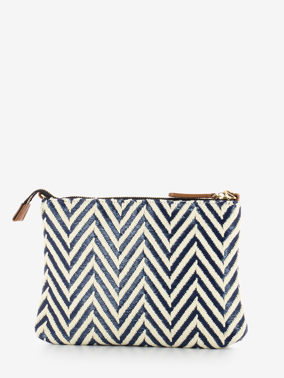 London clutch with shoulder strap white / blue