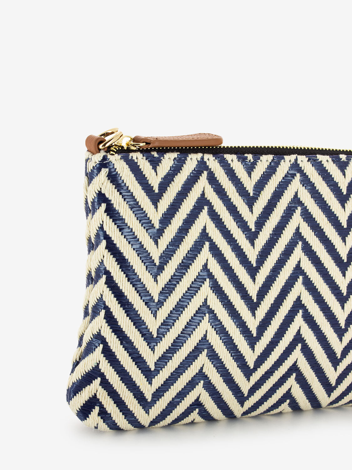 London clutch with shoulder strap white / blue