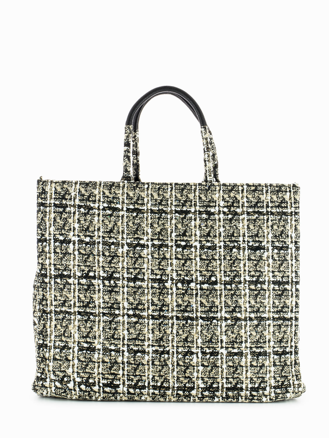 Brooklyn medium shopper black / beige / white