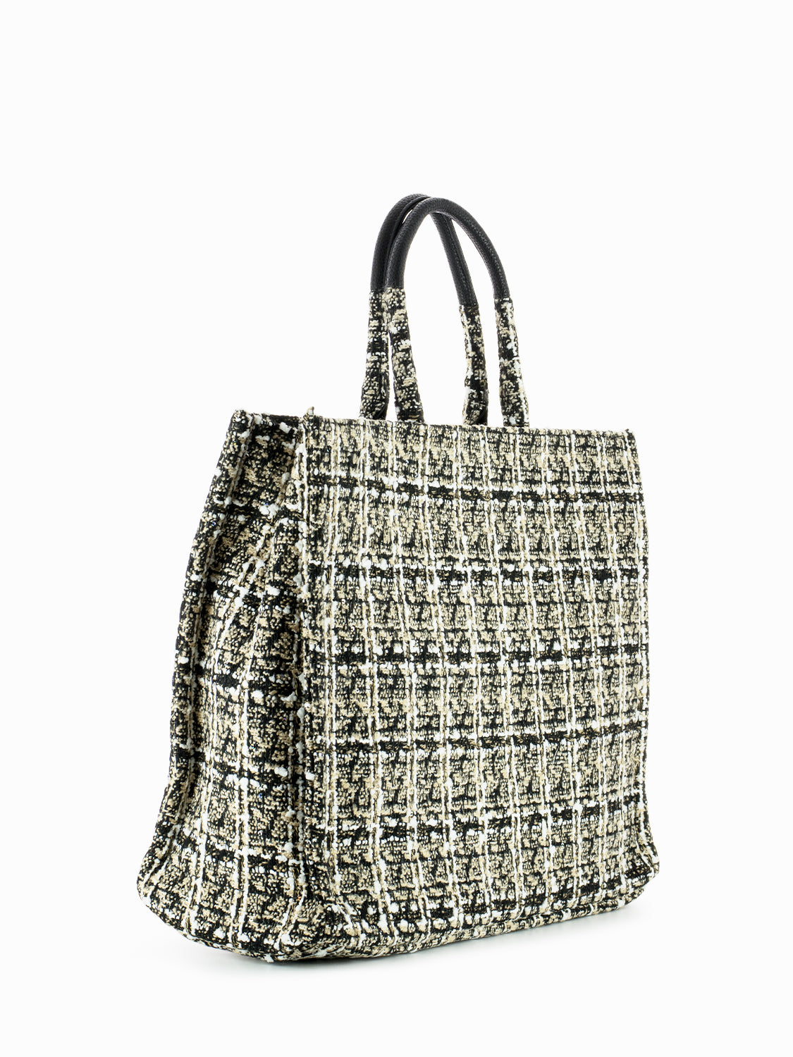 Brooklyn medium shopper black / beige / white