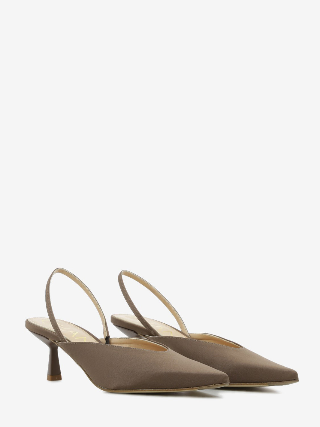 Slingaback in raso moro