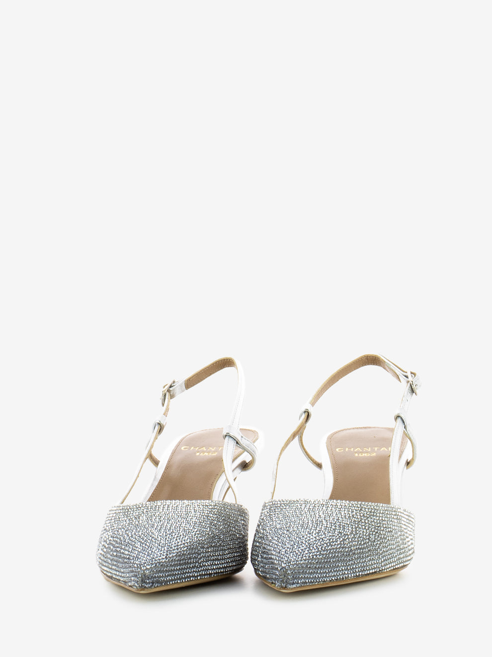 Chanel in pelle argento ghiaccio
