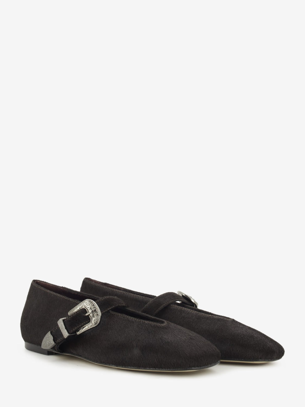 Ballerine con cinturino cavallino moro