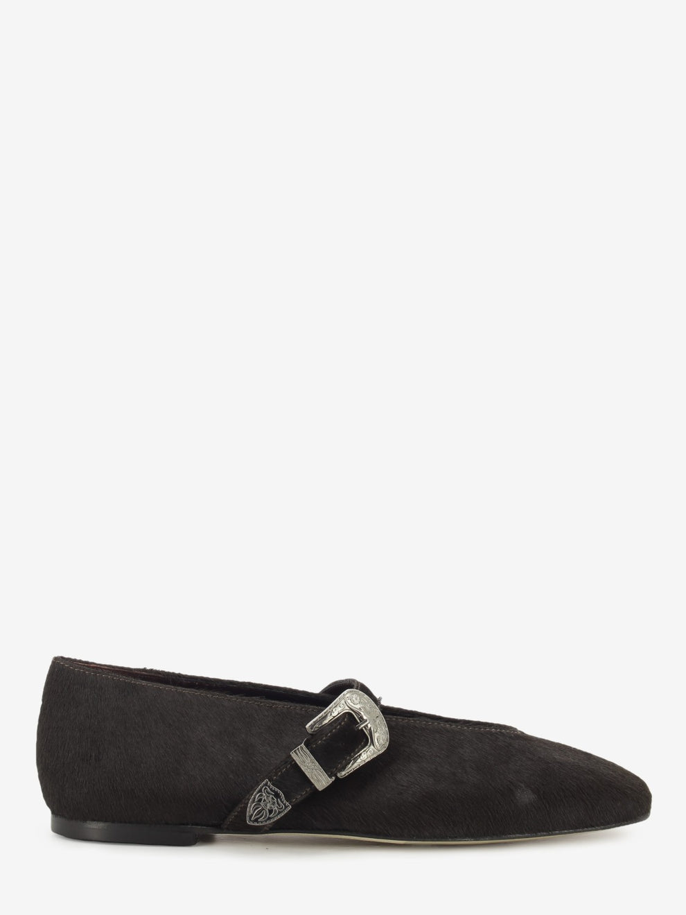 Ballerine con cinturino cavallino moro