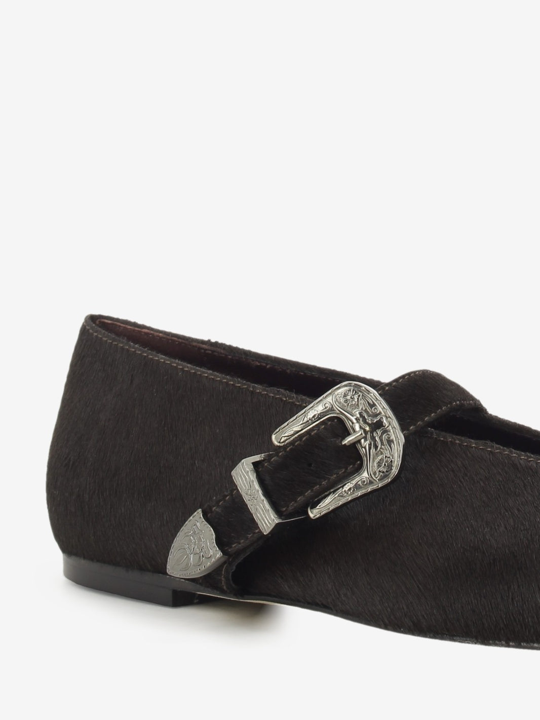 Ballerine con cinturino cavallino moro