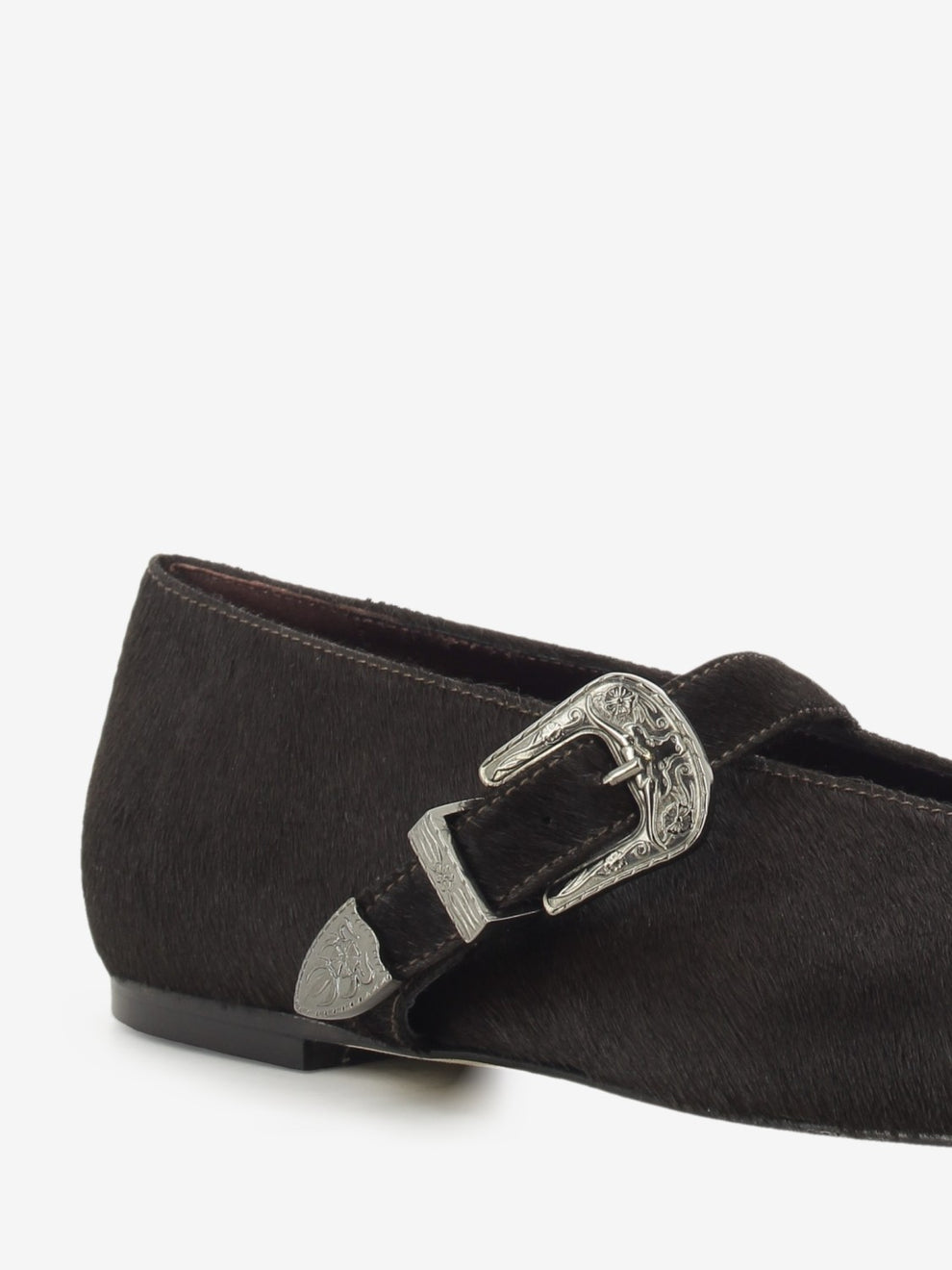 Ballerine con cinturino cavallino moro