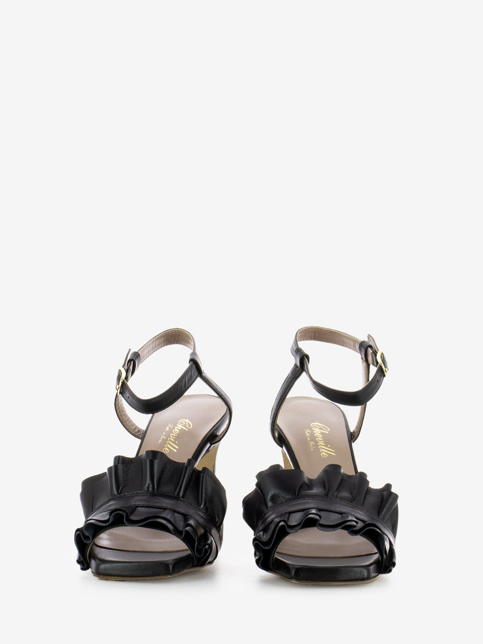 Sandali Gardenia in nappa nero
