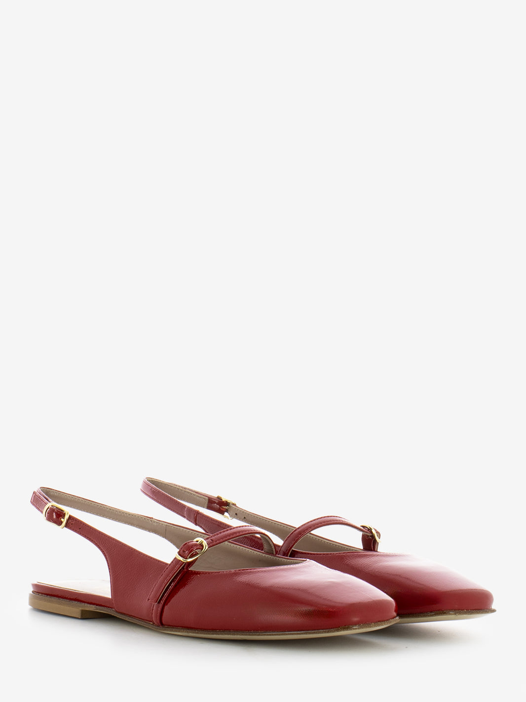 Ester square toe ruby ​​slingback